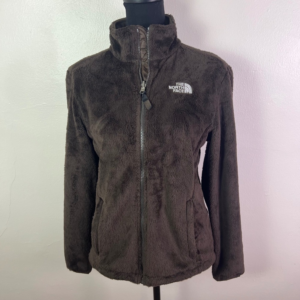 The North Face Fuzzy Fleece Jacket Brown Full Zip Women's, Size S